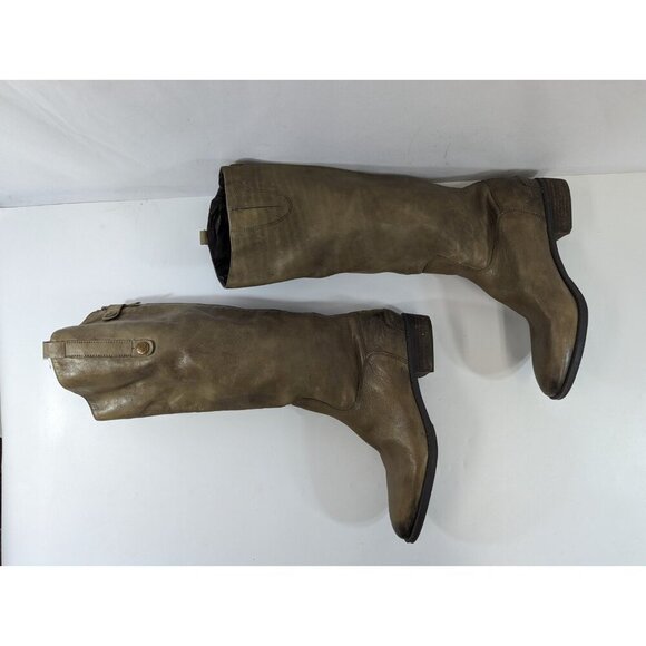 Sam Edelman Knee High Leather Boots Zip-Up Low Heel Women's US Size 9.5 - Picture 3 of 16